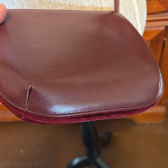Elegant red wine, suede vintage Frenchy Crossbody Bag - Picture 6 of 11